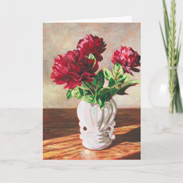 Tarjeta De Agradecimiento Peonies de la tarde - (Anverso)