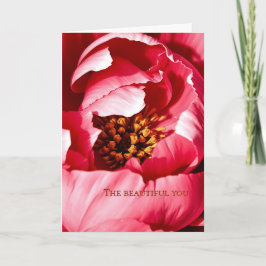 Tarjeta De Agradecimiento Peony Greeting card with original poem