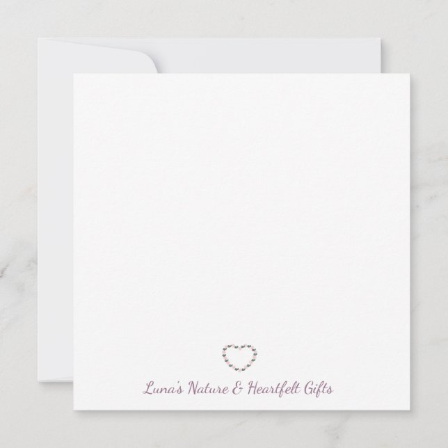 Tarjeta De Agradecimiento Peony Heart Gratitude Note (Reverso)