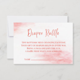 Tarjeta De Agradecimiento Peppermint Candy Diaper Raffle Card | Red Watercol