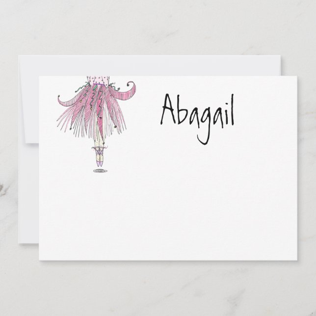 Tarjeta De Agradecimiento Pequeña bailarina número uno gracias (Anverso)