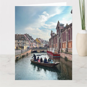 Tarjeta De Agradecimiento Pequeña barca del río Venecia