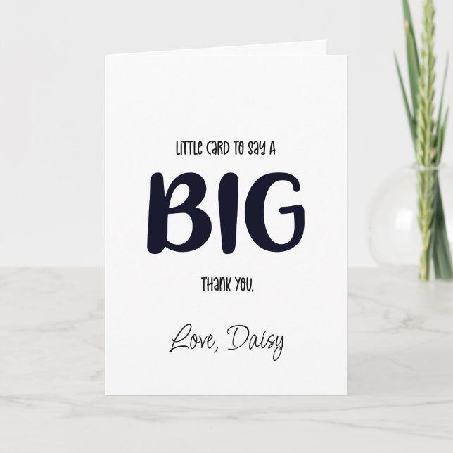 tarjeta de agradecimiento. pequeña carta para deci (Anverso)