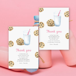 Tarjeta De Agradecimiento Pequeña Cumpleaños de niña de galleta dulce gracia