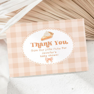 Tarjeta De Agradecimiento Pequeña cutie Pie género neutro ducha de bebé