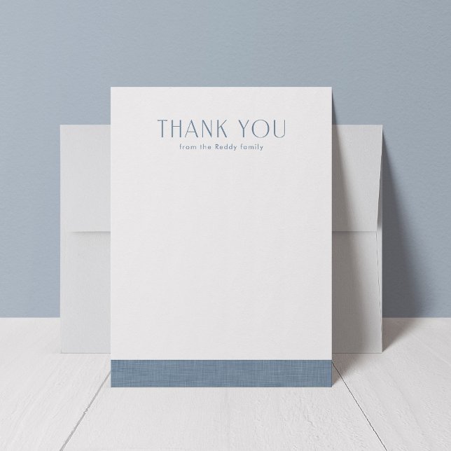 Tarjeta De Agradecimiento Pequeña ducha azul chambray (Subido por el creador)