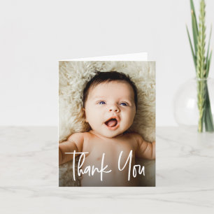Tarjeta De Agradecimiento Pequeña ducha de bebé Personalizado Foto