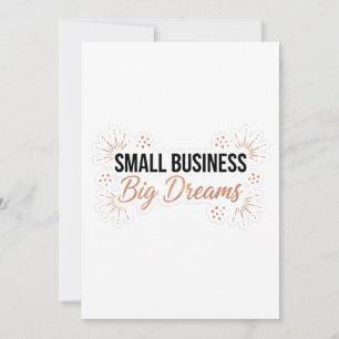 Tarjeta De Agradecimiento Pequeña Empresa Grandes Sueños Motivación Emprende