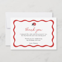 Tarjeta De Agradecimiento Pequeña fiesta de cumpleaños de chicas de moda gra