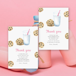 Tarjeta De Agradecimiento Pequeña fiesta de cumpleaños de Sweet Cookie chica