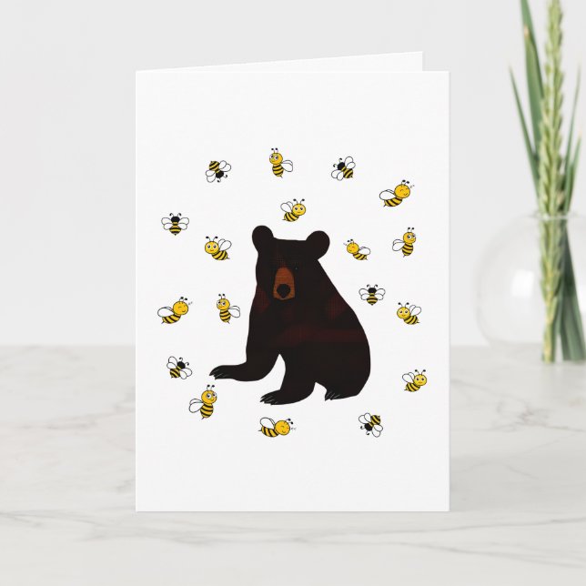 Tarjeta De Agradecimiento Pequeña miel de abeja (Anverso)