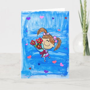 Tarjeta De Agradecimiento Pequeña Miss Sunshine - Arte Infantil para CHOC