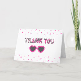 Tarjeta De Agradecimiento Pequeña Miss Threenager Gracias Cartas