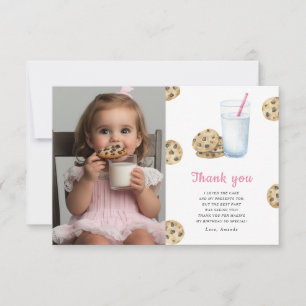 Tarjeta De Agradecimiento Pequeña niña Cumpleaños fiesta galleta dulce agrad