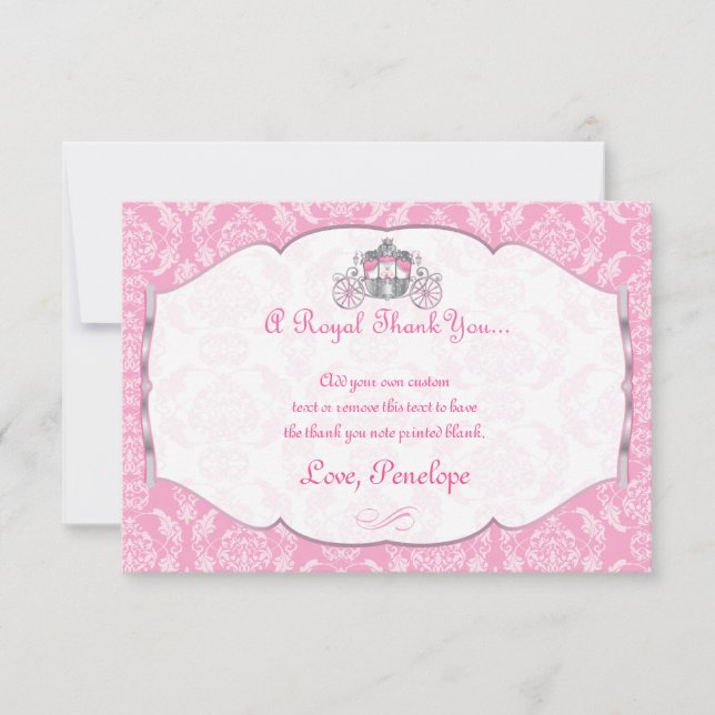 Tarjeta De Agradecimiento Pequeña princesa Thank You Cards (Anverso)