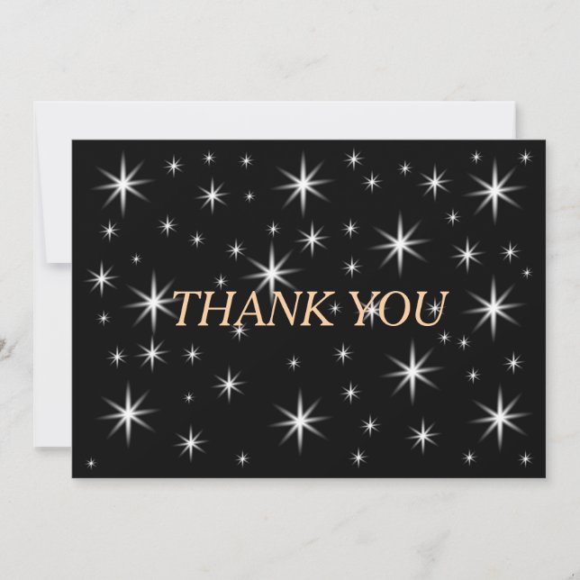 Tarjeta De Agradecimiento pequeñas estrellas lindas (Anverso)