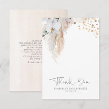 Pequeñas gracias a Pampas Grass Floral Baby Shower