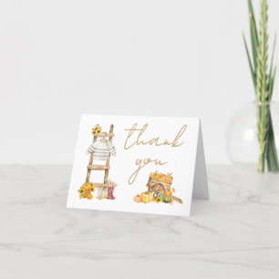 Tarjeta De Agradecimiento Pequeño Baby Shower ruso de calabaza