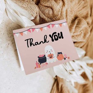 Tarjeta De Agradecimiento Pequeño Boo casi se debe a Baby Shower Gracias