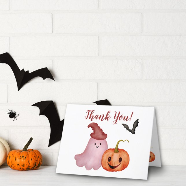 Tarjeta De Agradecimiento Pequeño Boo Fantasma Halloween Baby Shower (Subido por el creador)