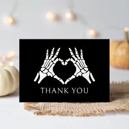 Tarjeta De Agradecimiento Pequeño Boo Skeleton de Halloween