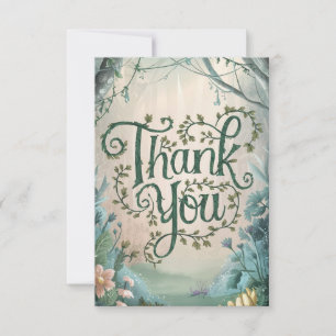 Tarjeta De Agradecimiento Pequeño bosque mágico