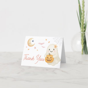 Tarjeta De Agradecimiento Pequeño Bote Rosa Baby Shower