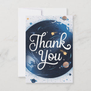 Tarjeta De Agradecimiento Pequeño Celestial Cósmico Mágico