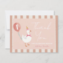 Pequeño Chica de globo rosado de Goose Primer cump