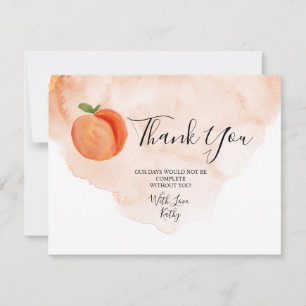 Tarjeta De Agradecimiento Pequeño Citrus de Verano Melocotón