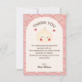 Tarjeta De Agradecimiento Pequeño Dumpling: Baby Shower de Dim Sum