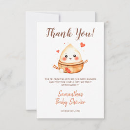 Tarjeta De Agradecimiento Pequeño Dumpling Cuaderno Baby Shower