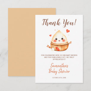 Tarjeta De Agradecimiento Pequeño Dumpling Cuaderno Baby Shower