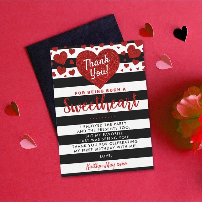 Tarjeta De Agradecimiento Pequeño El día de San Valentín  Cualquier cumpleañ (Subido por el creador)