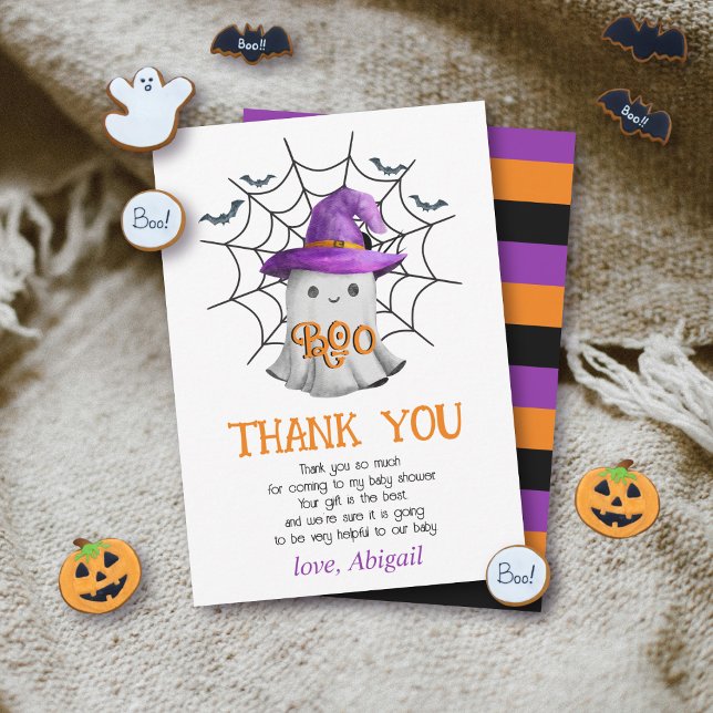 Tarjeta De Agradecimiento Pequeño fantasma de la telaraña de la telaraña (Subido por el creador)