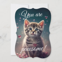 Tarjeta De Agradecimiento Pequeño Gatito adorable - ¡Eres guapo!