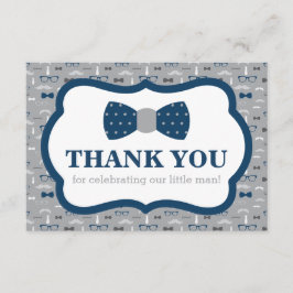 Tarjeta De Agradecimiento Pequeño Hombre Gracias Tarjeta, Bow Tie, Marina, G