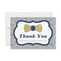 Pequeño Hombre Gracias Tarjeta, Marina, Purpurina