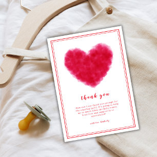 Tarjeta De Agradecimiento Pequeño marco de San Valentín Baby Shower