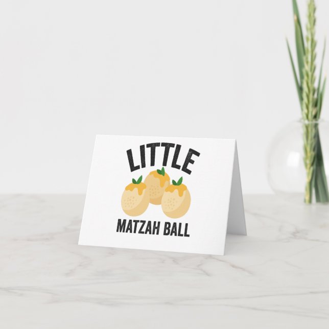 Tarjeta De Agradecimiento Pequeño Matzah Ball Gracioso regalo judío Hanukkah (Anverso)