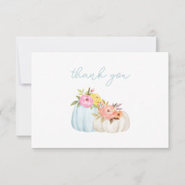 Tarjeta De Agradecimiento Pequeño niño de la calabaza Baby Shower