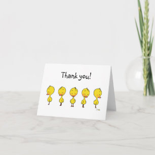Tarjeta De Agradecimiento Pequeño patito gracias