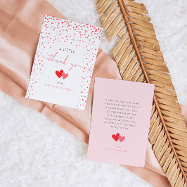 Tarjeta De Agradecimiento Pequeño querido Valentine Baby Shower Gracias