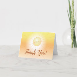 Tarjeta De Agradecimiento Pequeño rayo de luz solar Baby Shower