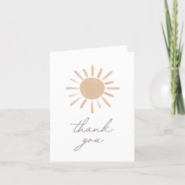 Tarjeta De Agradecimiento Pequeño rayo de luz solar Boho Chica Baby Shower