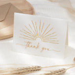 Tarjeta De Agradecimiento Pequeño rayo de Sunshine Boho Baby Shower<br><div class="desc">Diga gracias a sus amigos y familiares por asistir a su ducha de bebé con esta tarjeta de agradecimiento con el tema "Sunshine".</div>