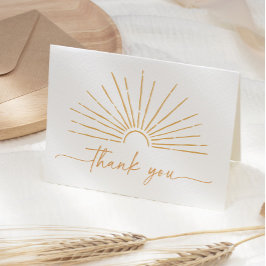 Tarjeta De Agradecimiento Pequeño rayo de Sunshine Boho Baby Shower