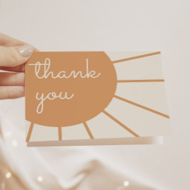 Tarjeta De Agradecimiento Pequeño rayo de Sunshine Boho Baby Shower