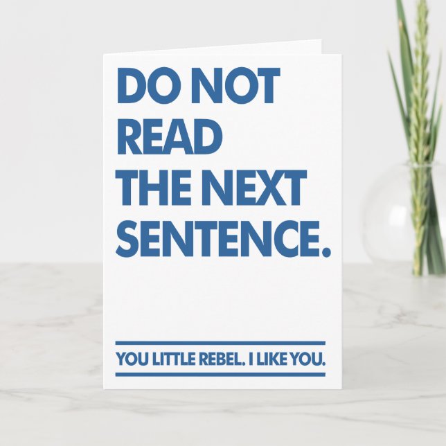 Tarjeta De Agradecimiento Pequeño rebelde (Anverso)