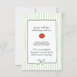 Tarjeta de agradecimiento Pequeño Tomate